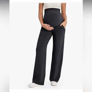 Maternity Black Wide-Leg Pants